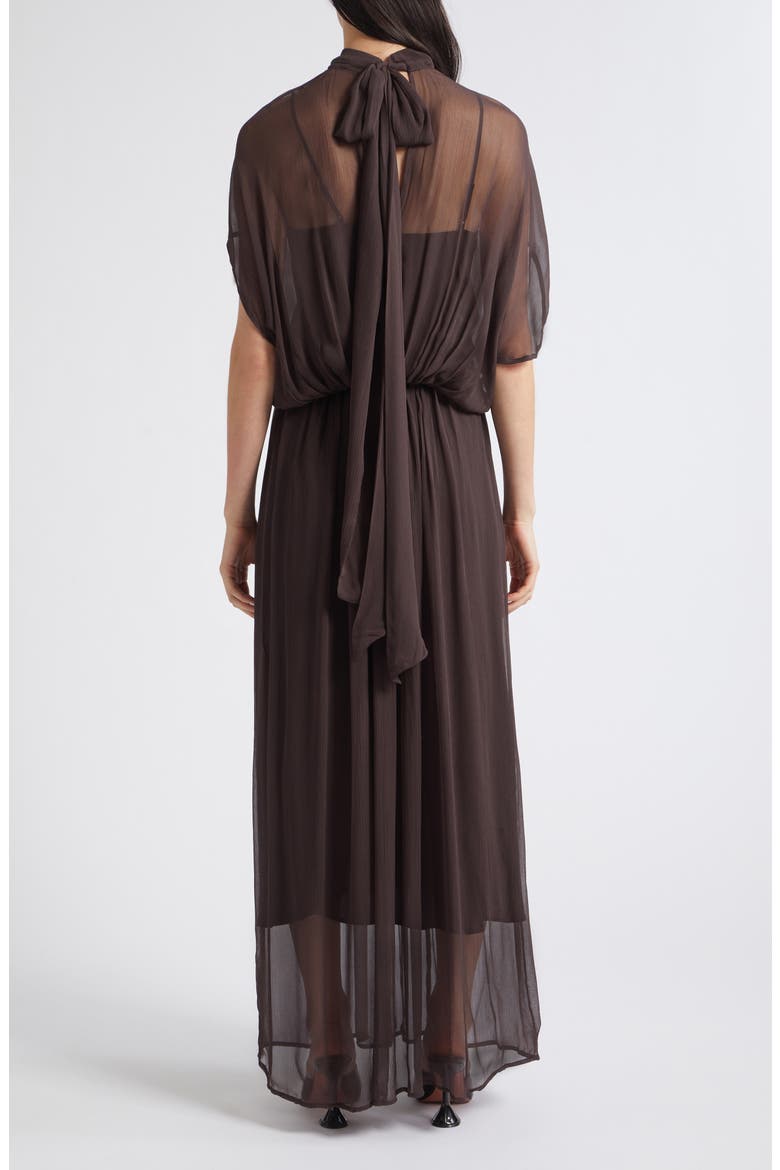 Viviana Shirred Maxi Dress, Alternate, color, EARTH
