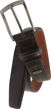 IZOD Mens Elastic Power Stretch Leather Belt