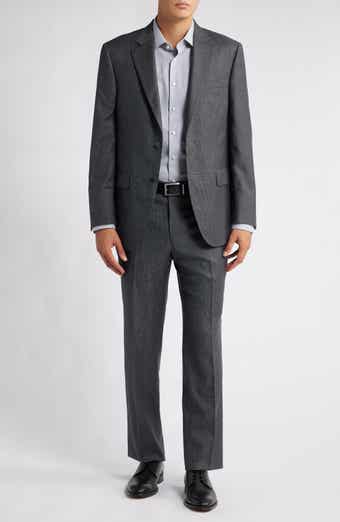 Peter Millar Flynn Classic Fit Grey Check Wool Suit