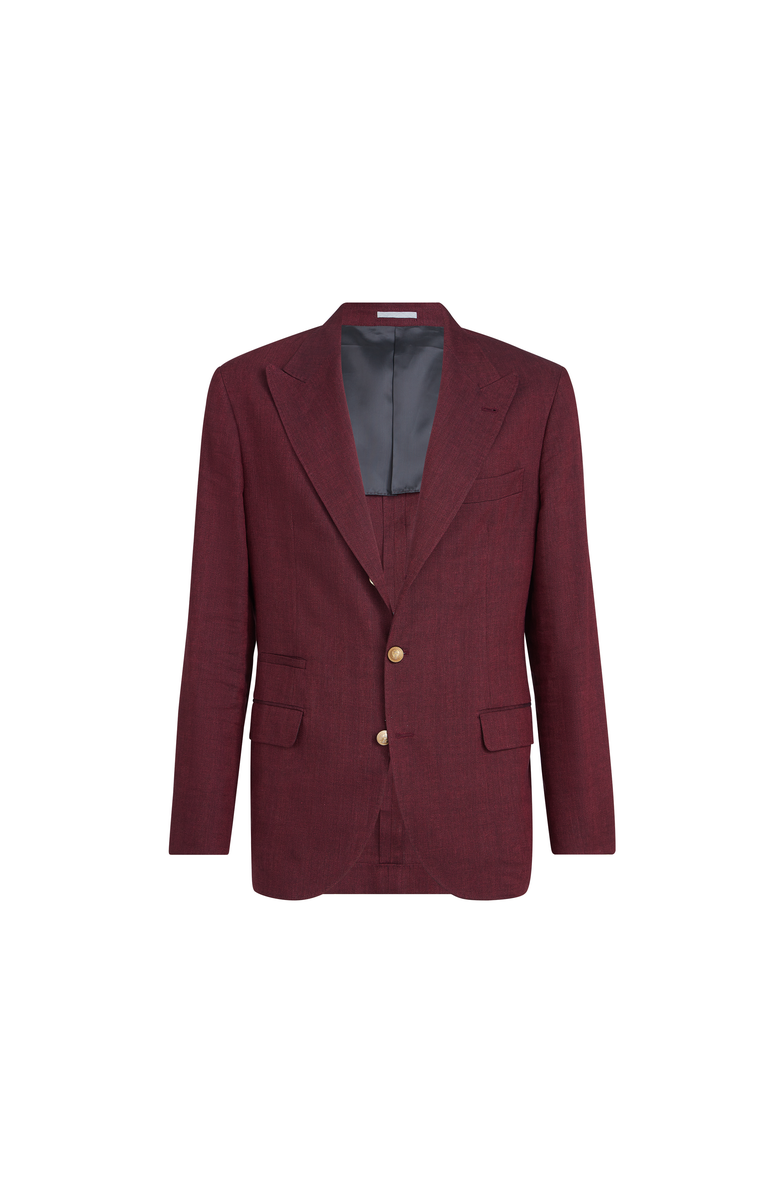 Brunello Cucinelli Blazer with metal buttons, Alternate, color, Cherry