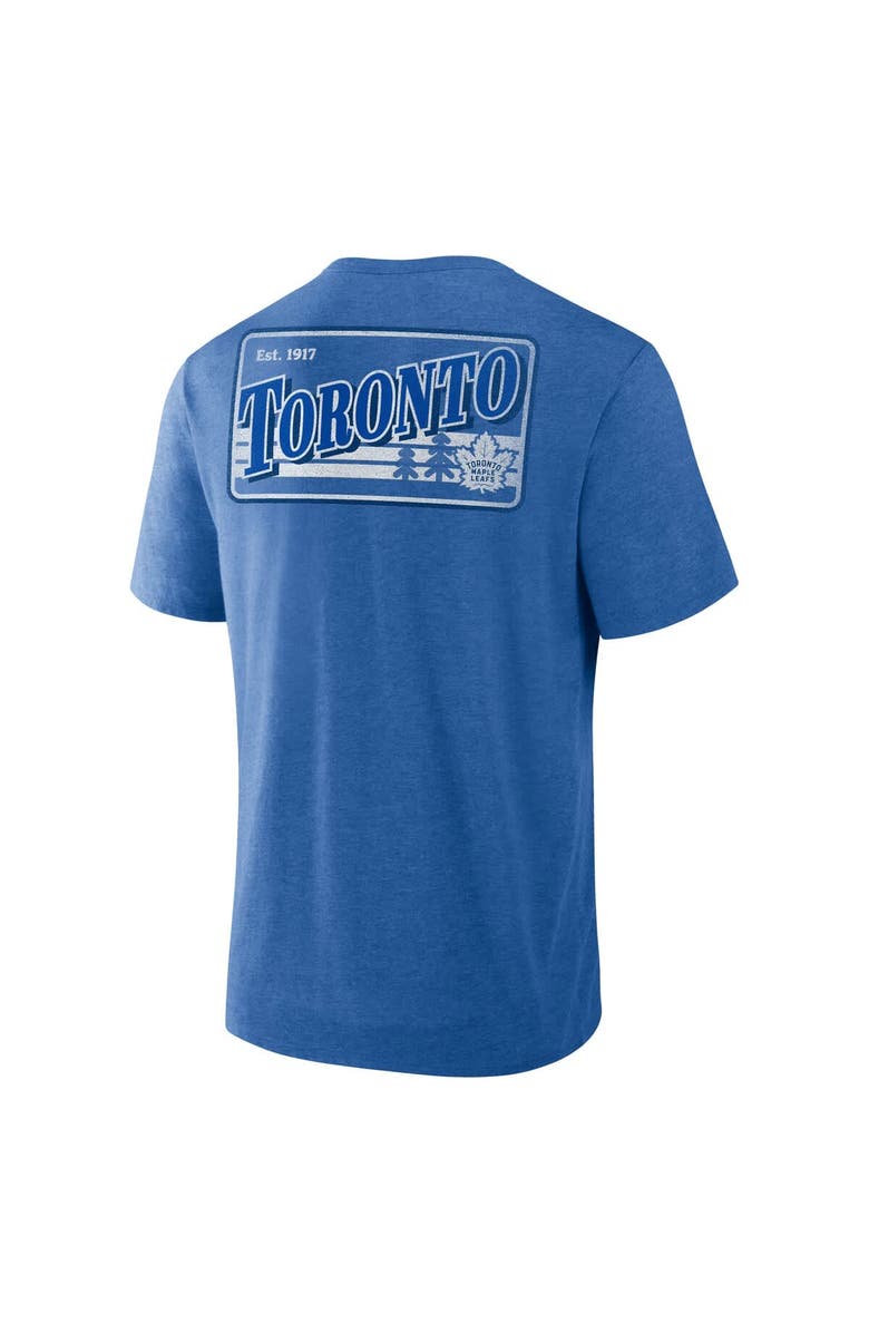 FANATICS Men's Fanatics Heather Blue Toronto Maple Leafs Fan Lanes Tri-Blend T-Shirt, Alternate, color, Heather Blue