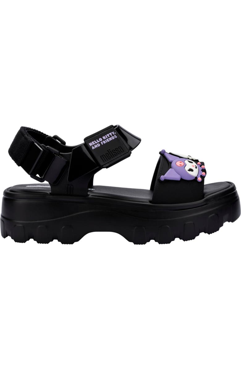 Melissa x Hello Kitty and Friends Lug Sole Sandal, Alternate, color, Black