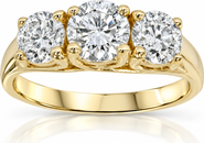 Bliss Diamond 3 1/2ct Diamond 3-Stone 14k Gold Engagement Ring Lab Grown