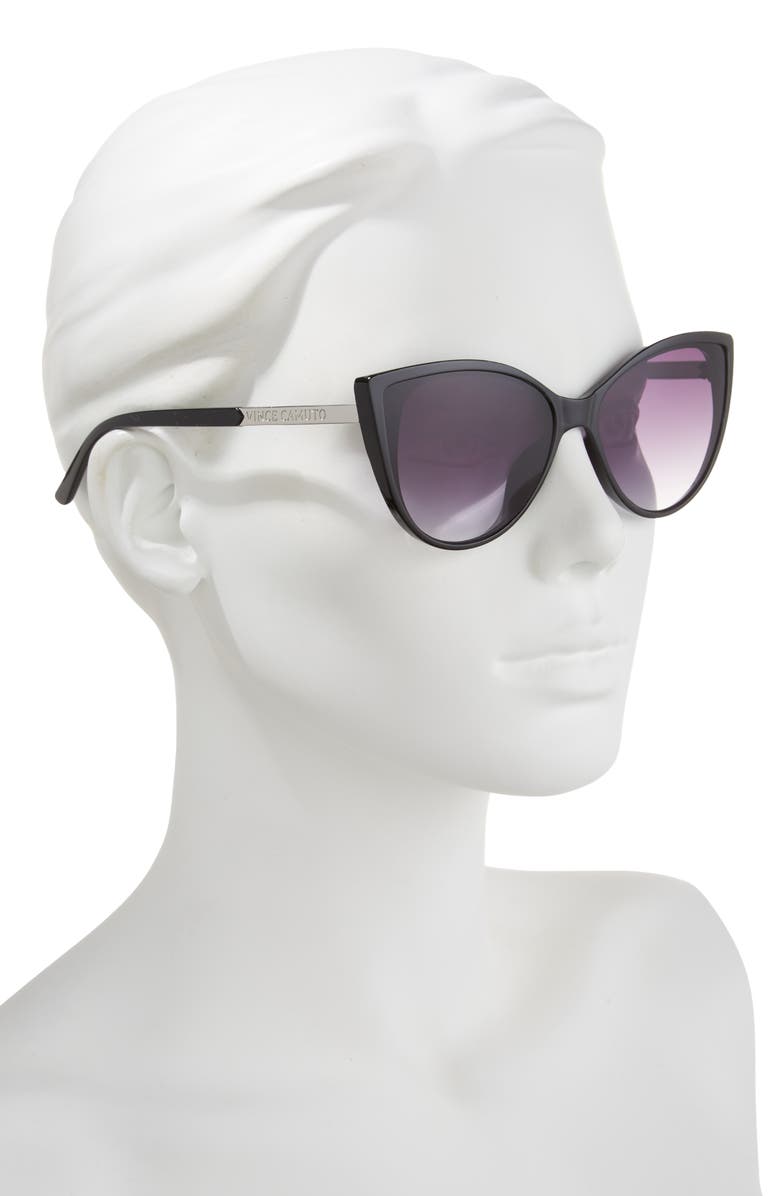 Vince Camuto 58mm Cat Eye Sunglasses, Alternate, color, Black
