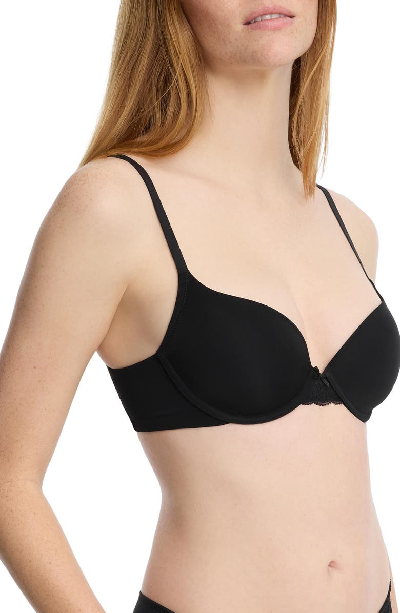 Skarlett Blue Minx Plunge Multi-way T-shirt Bra, Alternate, color, Black