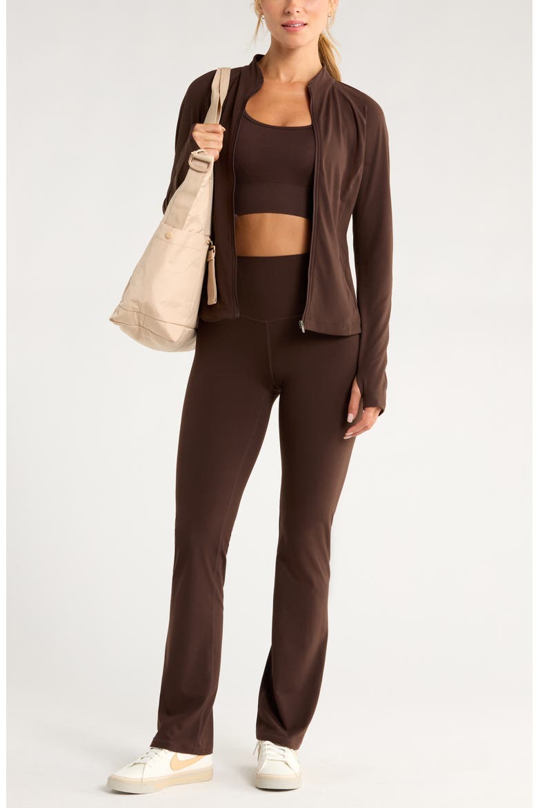 Studio Luxe Active Jacket, Alternate, color, BROWN MOLE