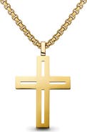 EDFORCE Men's Cut-Out Cross Necklace