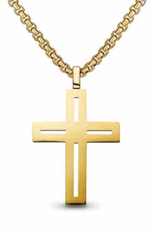 Men's Cut-Out Cross Necklace