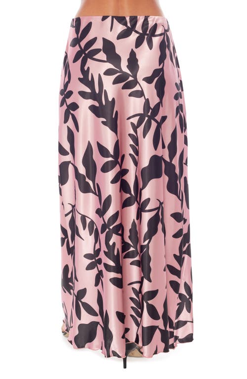 Tash And Sophie Printed Bias Cut Satin Maxi Skirt