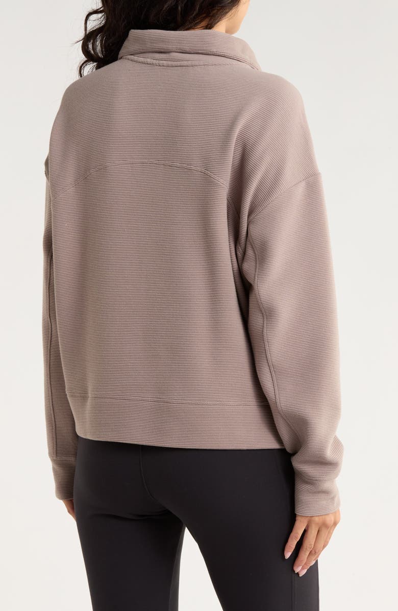 APANA Forever Ottoman Quarter Zip Sweatshirt, Alternate, color, Driftwood