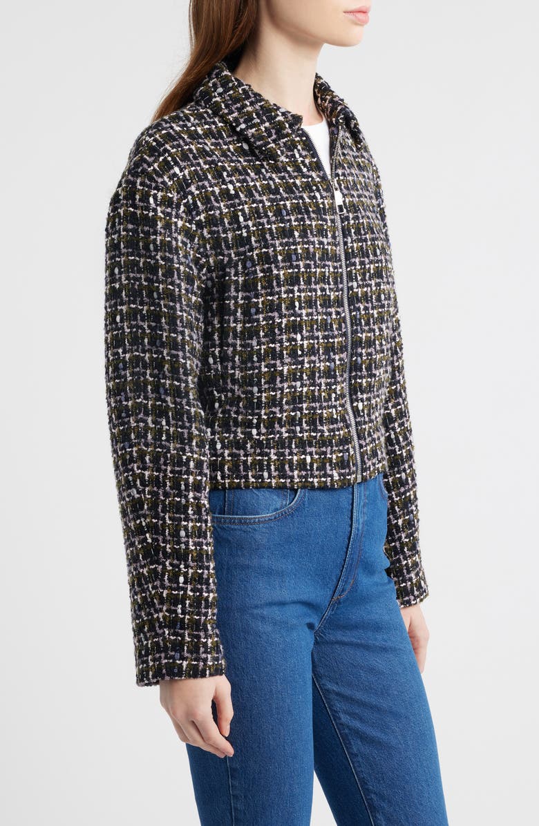 BOSS Orange Jawedi Metallic Tweed Jacket, Alternate, color, Black Multi