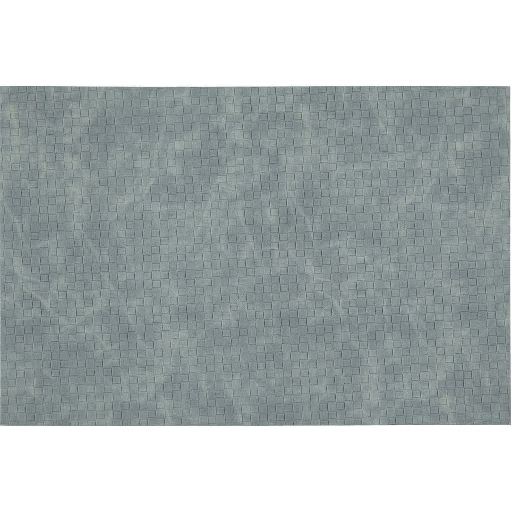 Dainty Home Faux Leather Reversible Set Of 4 Placemats In Reversible Dusty Blue