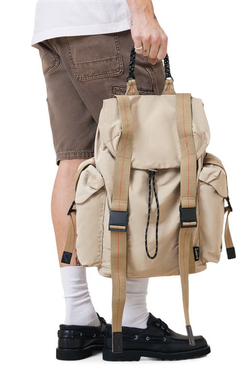 Allsaints Mars Rope Handle Backpack In Light Khaki