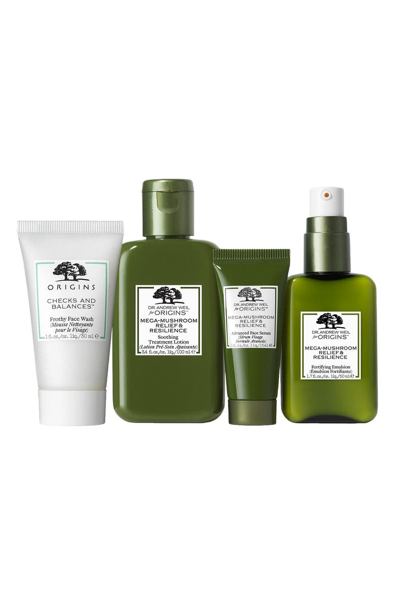Origins Shroom-Tastic Mega-Mushroom Skin Relief Set USD $81 Value, Main, color, 
