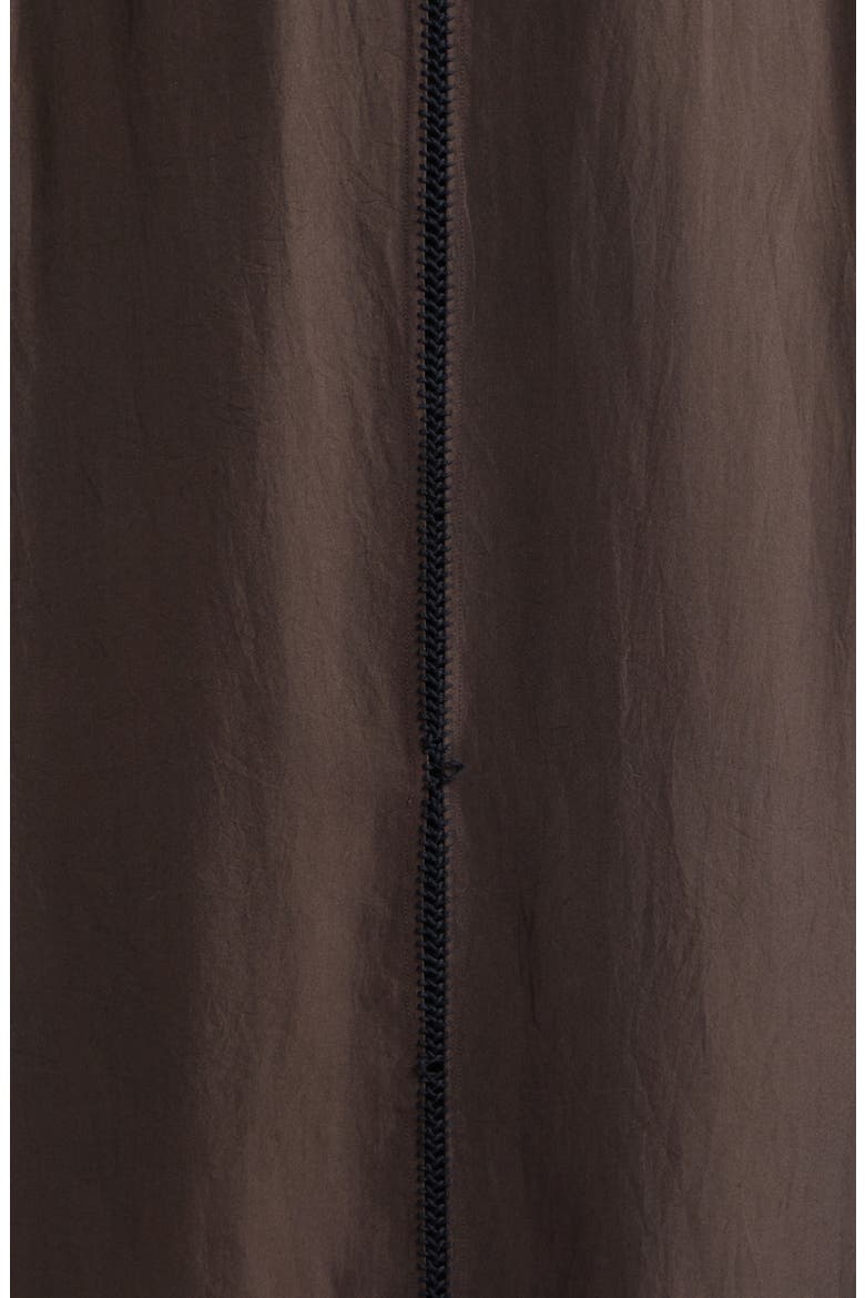 Timour Silk Shirt with Crochet Trim, Alternate, color, MOLASSES