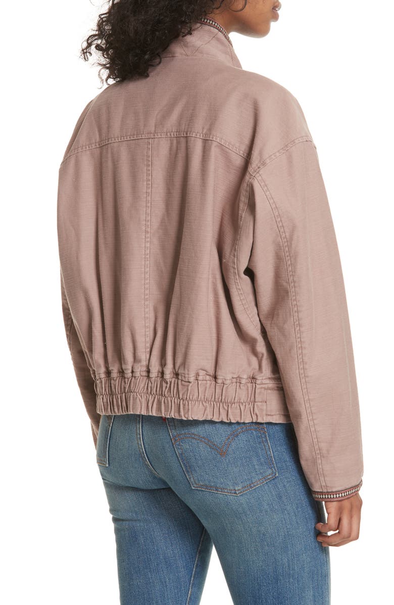 Free People Flight Line Bomber Jacket, Alternate, color, 
