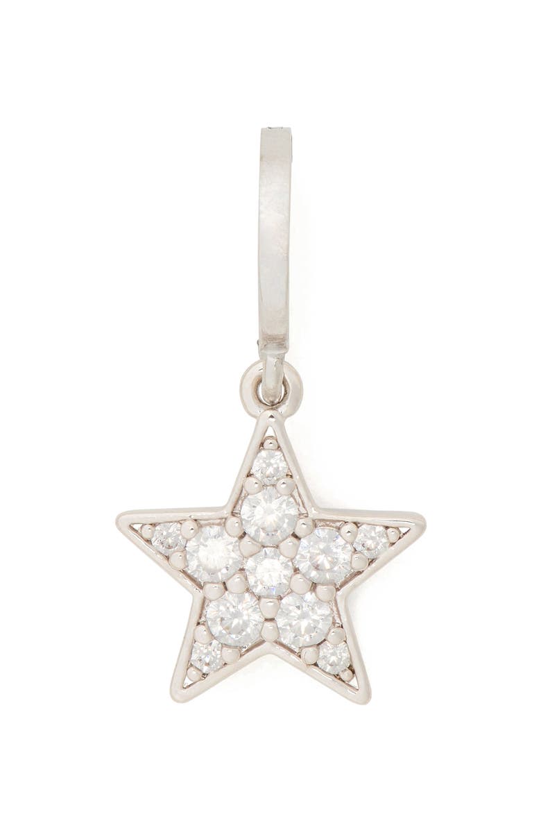 Kate Spade New York crystal star charm, Main, color, Clear/Silver.