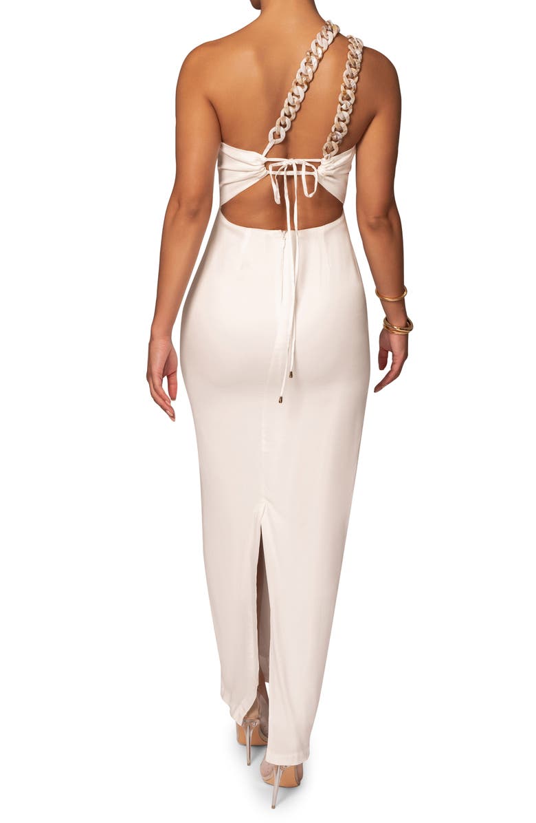 JLUXLABEL One-Shoulder Sheath Dress, Alternate, color, White