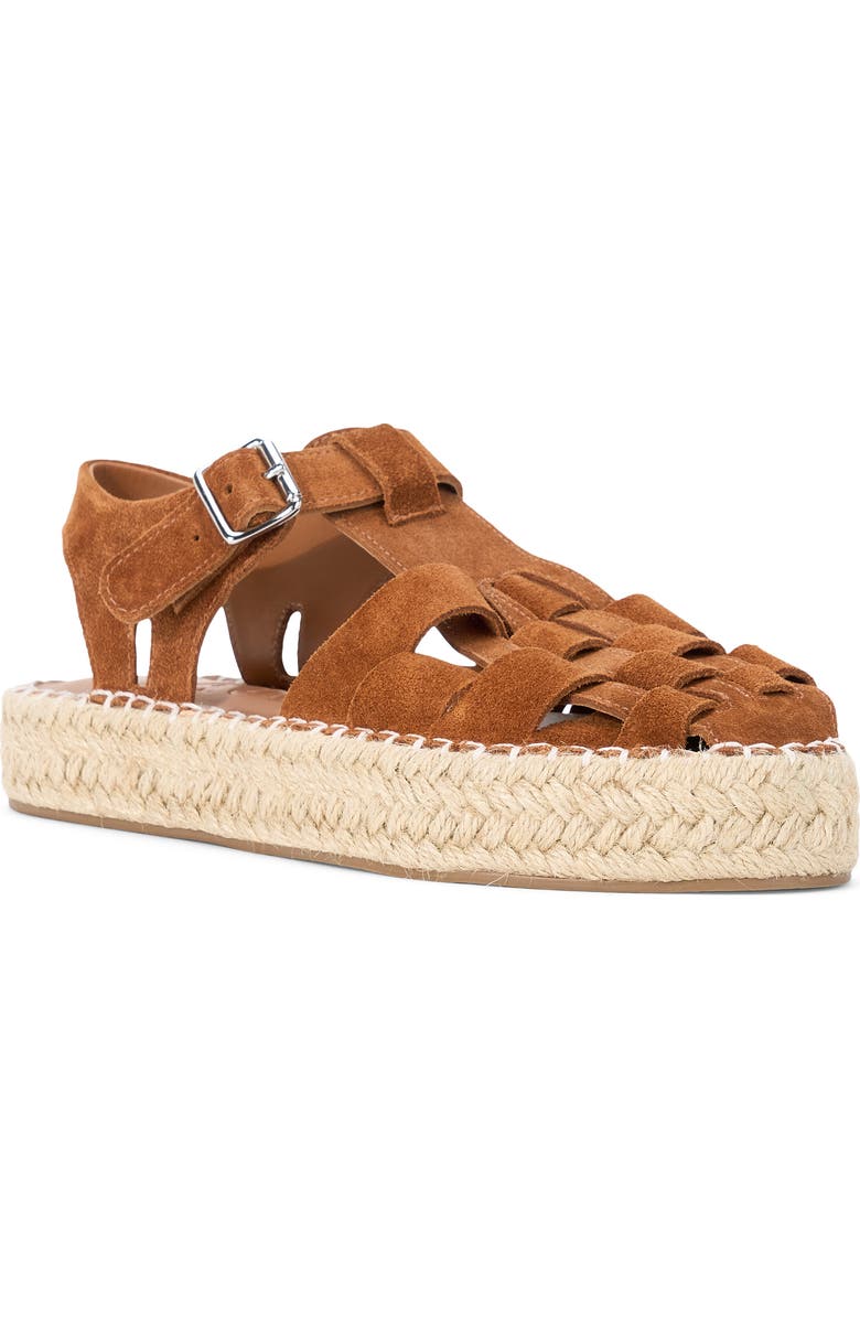 STAUD Hemingway Fisherman Espadrille Sandal, Main, color, Tabac