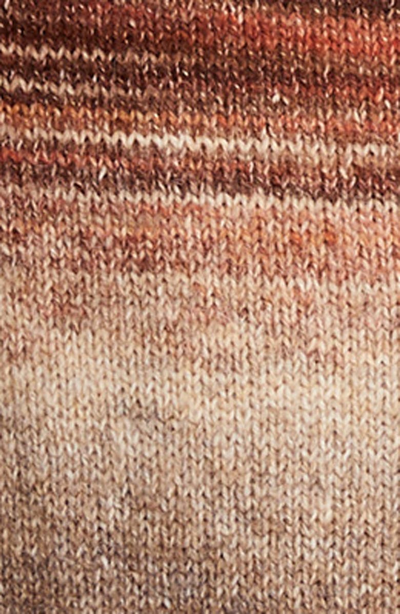 Lucky Brand Space Dye Crewneck Sweater, Alternate, color, Brown Multi