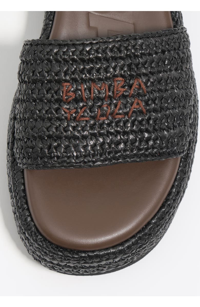 Bimba y Lola Raffia Platform Sandals, Alternate, color, Black