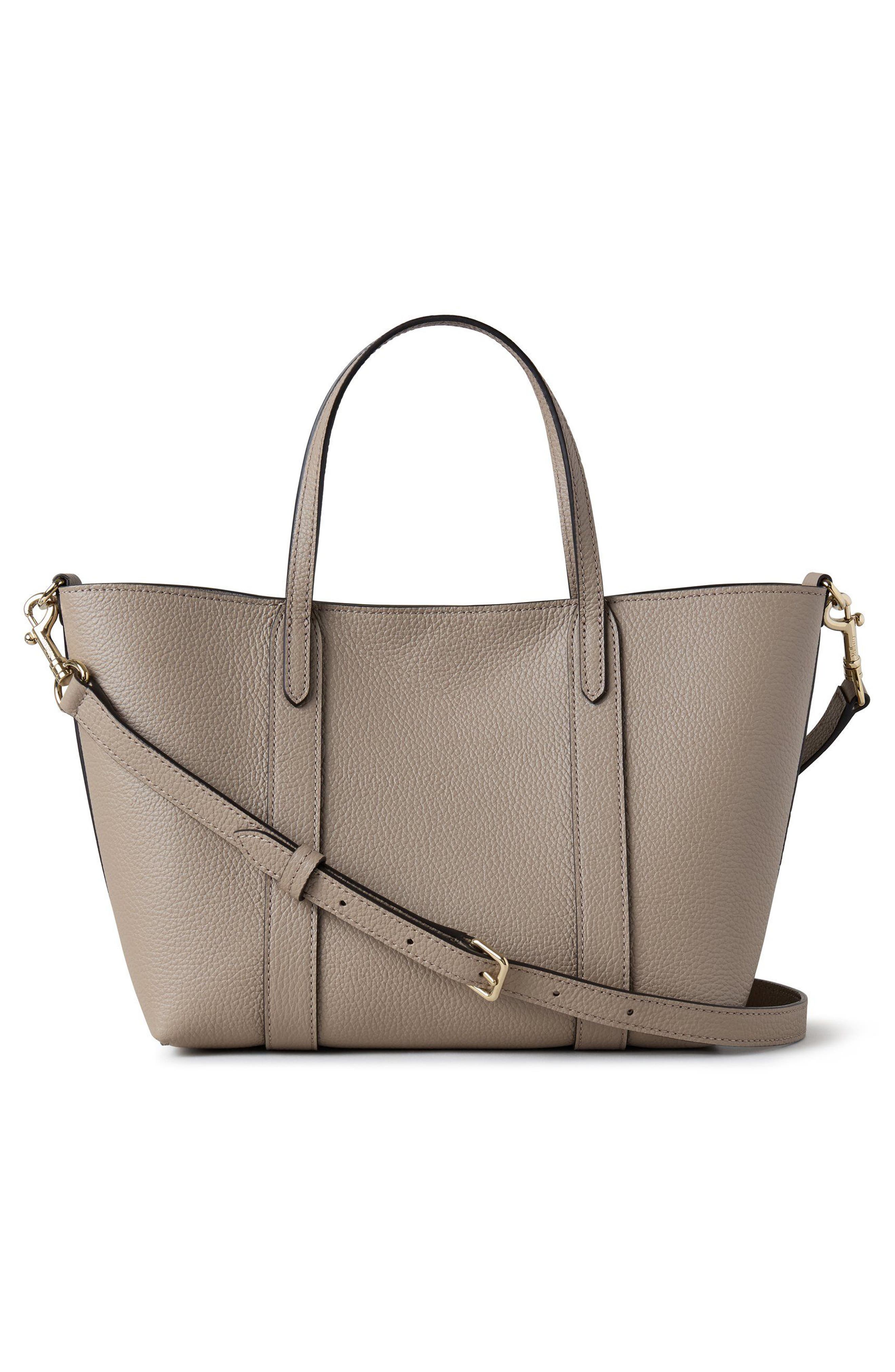 Mini Bayswater Leather Tote, Alternate, color, CASHMERE TAUPE