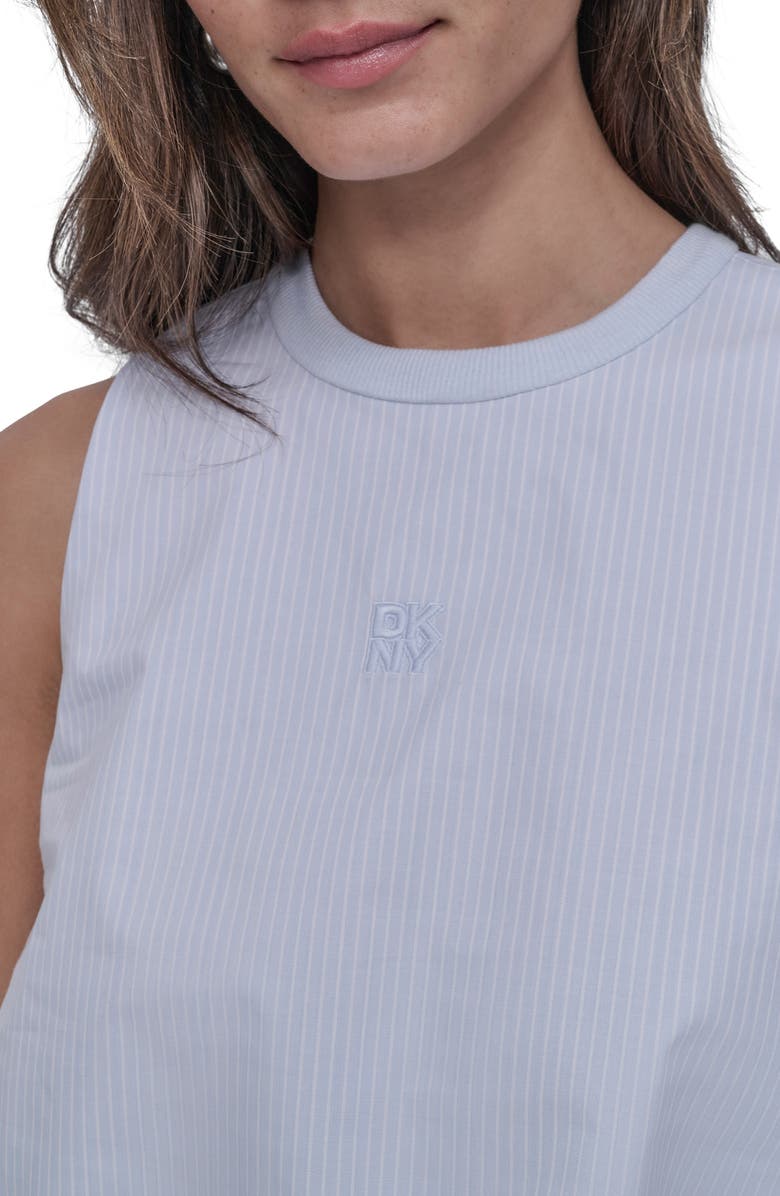 DKNY Jeans Poplin Sleeveless Top, Alternate, color, Harbor