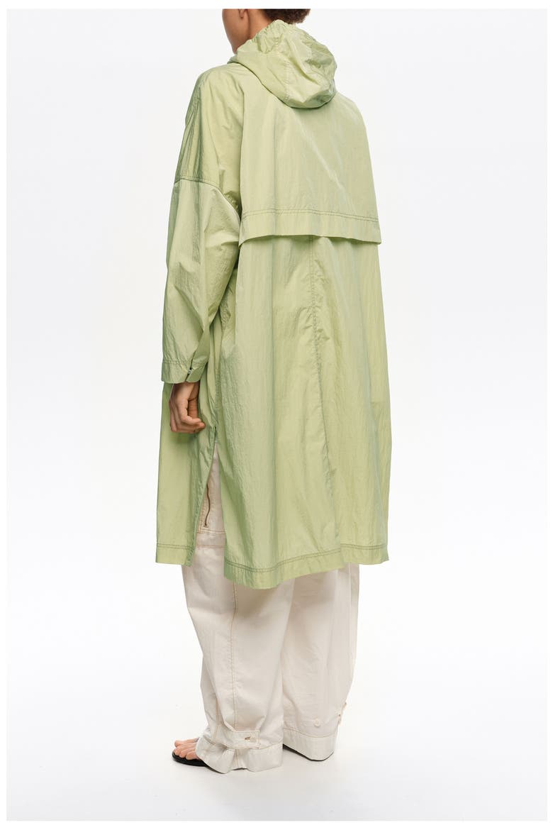 Long Light Fluid Trench, Alternate, color, LIGHT GREEN
