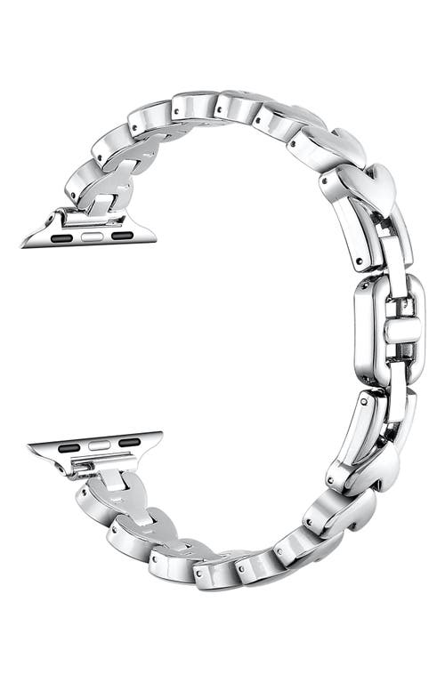 The Posh Tech Archer Heart Bracelet Apple Watch® Watchband In Silver