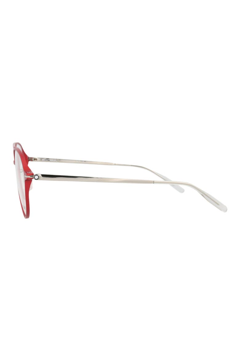 55mm Aviator Optical Glasses, Alternate, color, RED SILVER TRANSPARENT