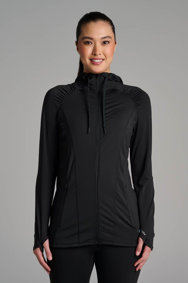 Women's Astir Full-Zip Jacket, UPF 50+ Sun Protection, Alternate, color, Black
