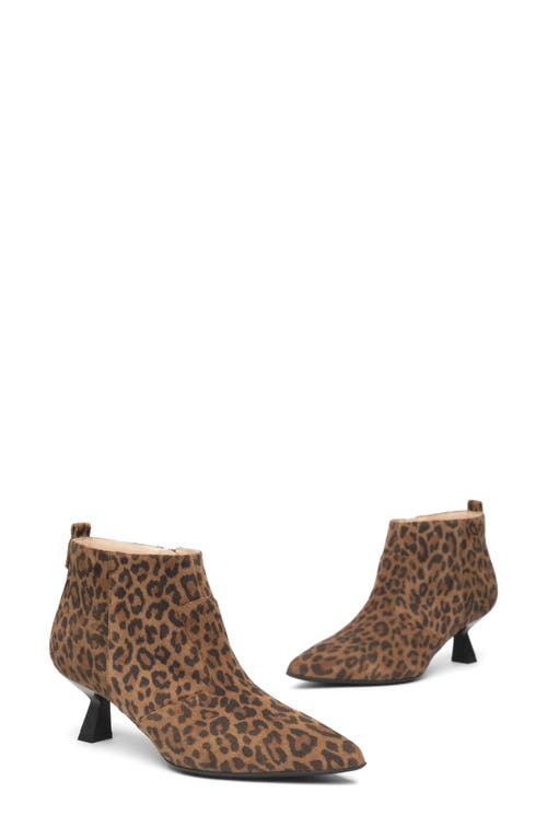 Nerogiardini Mid Heel Ankle Bootie In Animal Print