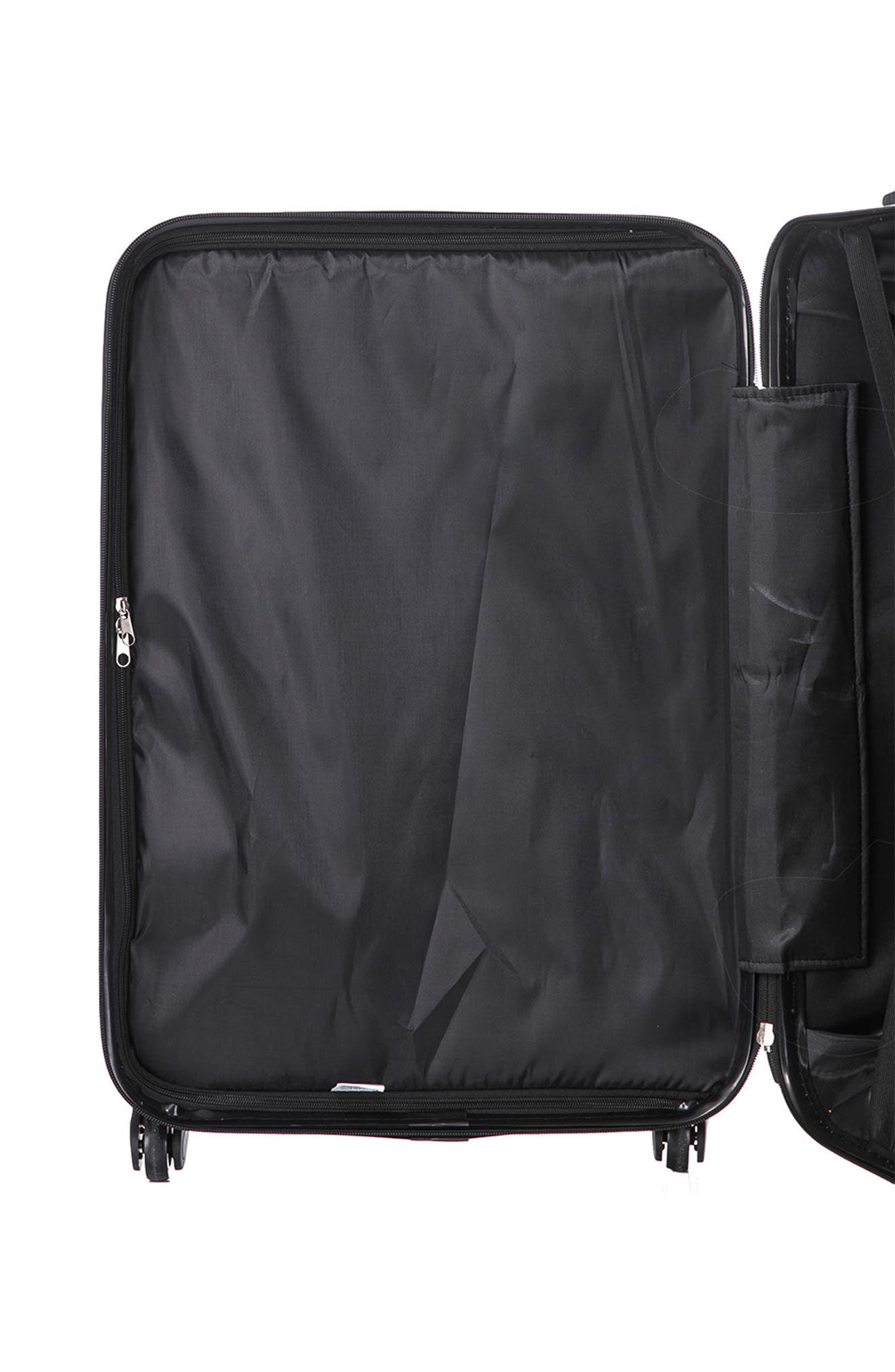 TUCCI Travola Hardshell 3-Piece Spinner Luggage Set, Alternate, color, Black