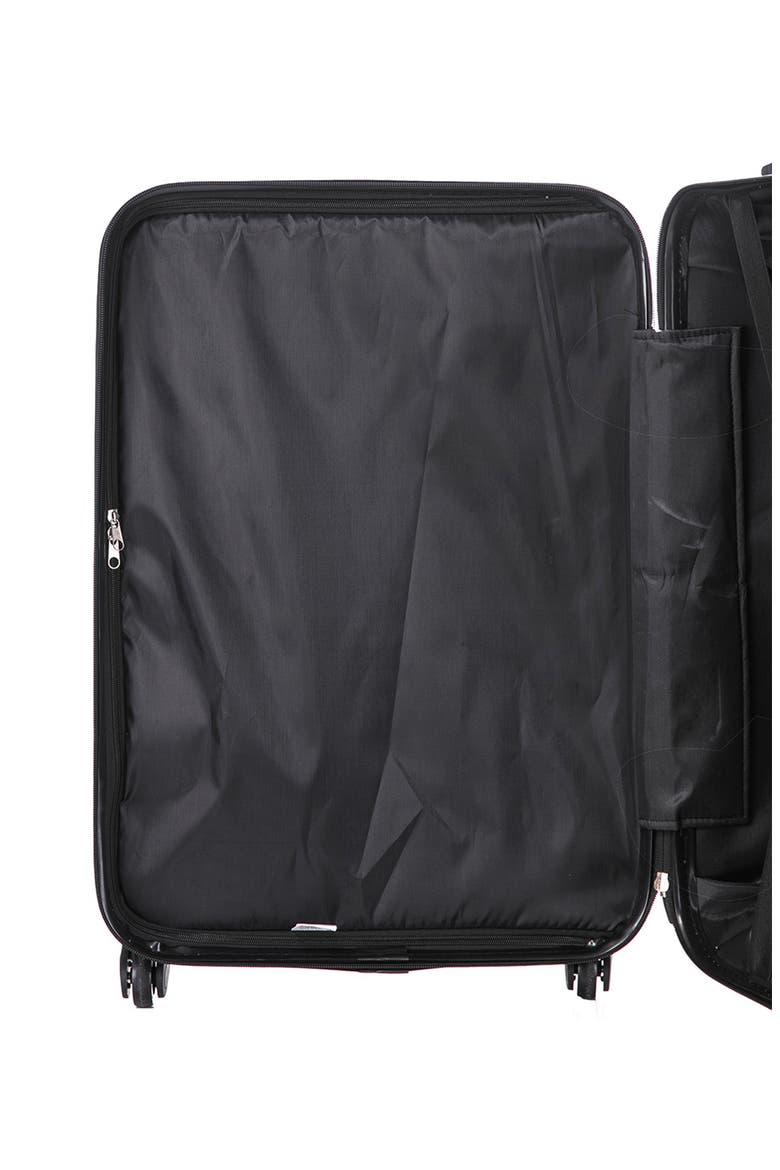 Travola Hardshell 3-Piece Spinner Luggage Set, Alternate, color, BLACK