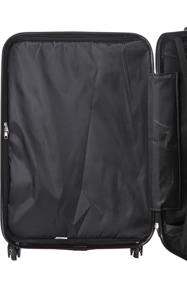 TUCCI Travola Hardshell 3-Piece Spinner Luggage Set, Alternate, color, Black