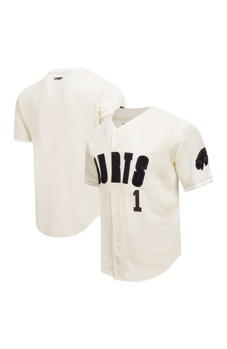 PRO STANDARD Men's Pro Standard Jalen Hurts Cream Philadelphia Eagles Name & Number Triple Tonal Button-Up Baseball Jersey, Alternate, color, Cream