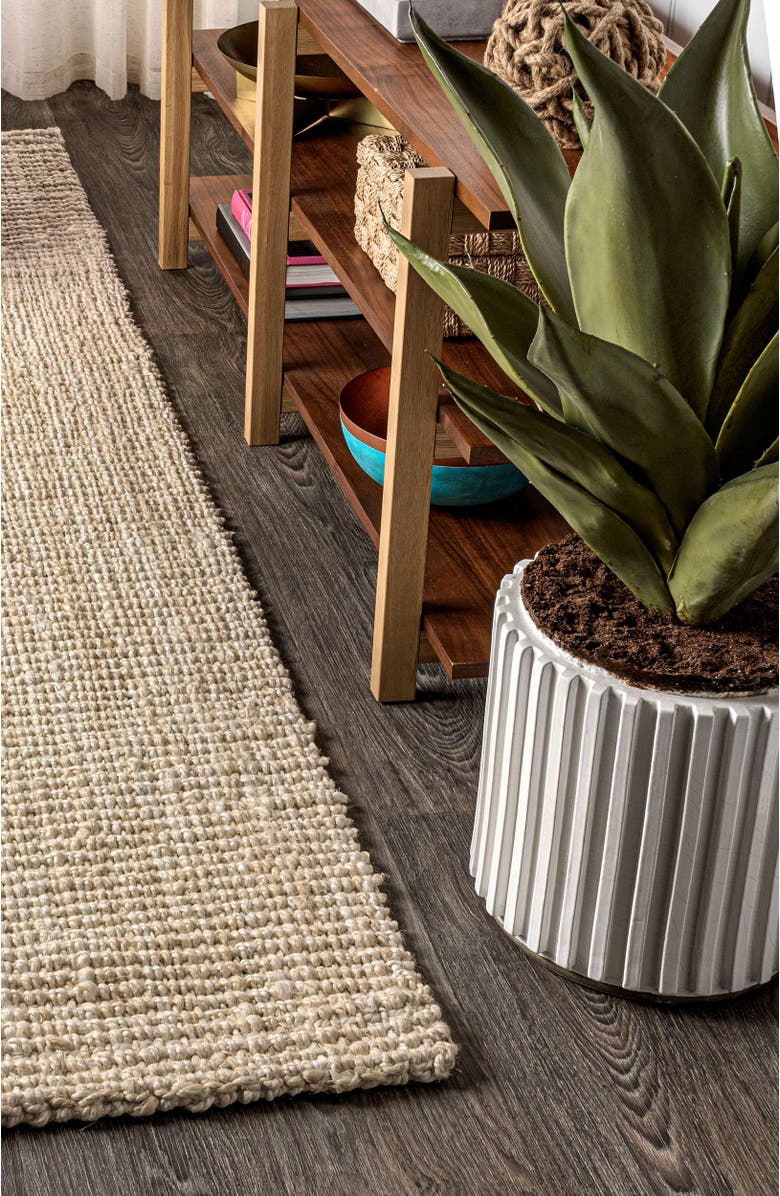 JONATHAN Y Hiro Hand Woven Chunky Jute Area Rug, Alternate, color, Ivory