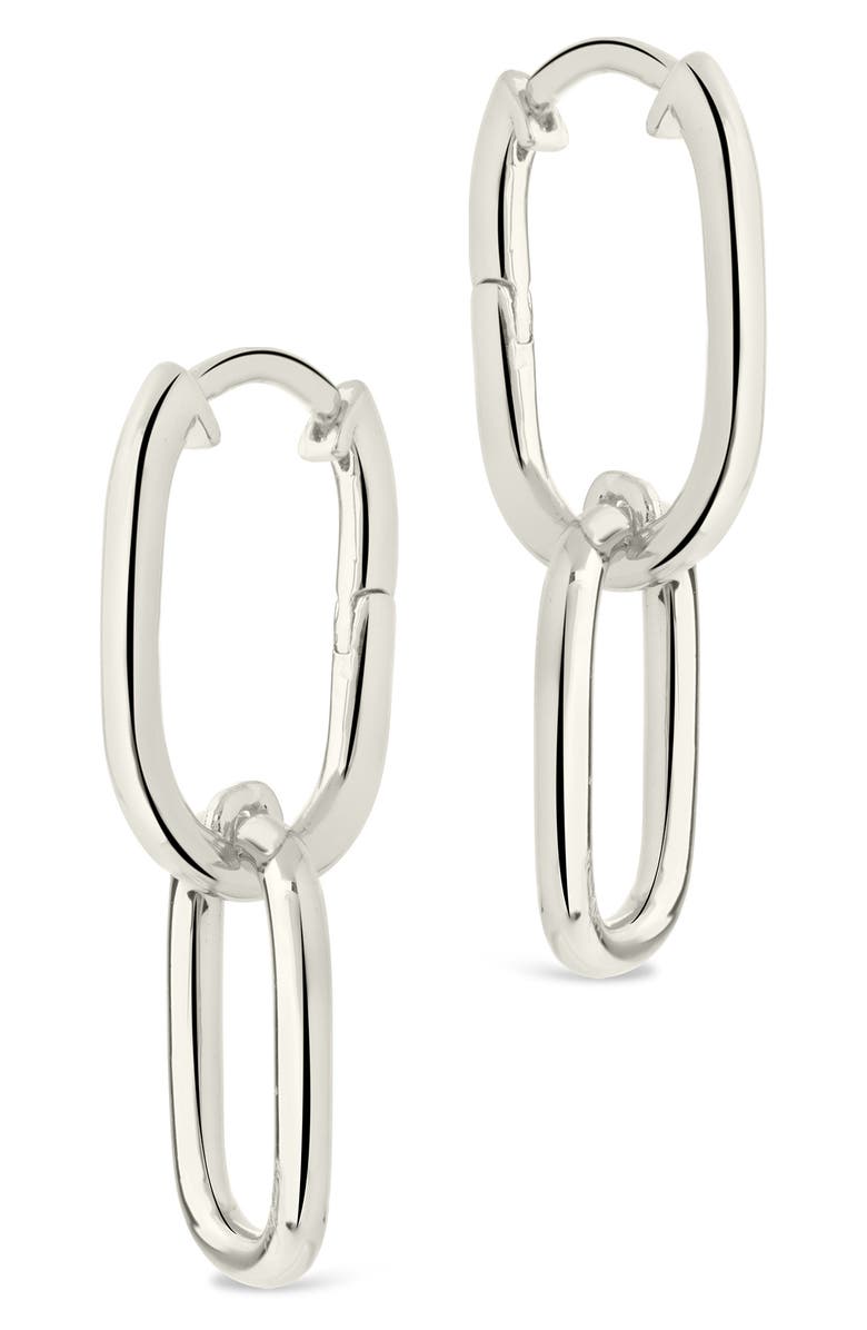 Sterling Forever Talani Link Drop Earrings, Alternate, color, Silver