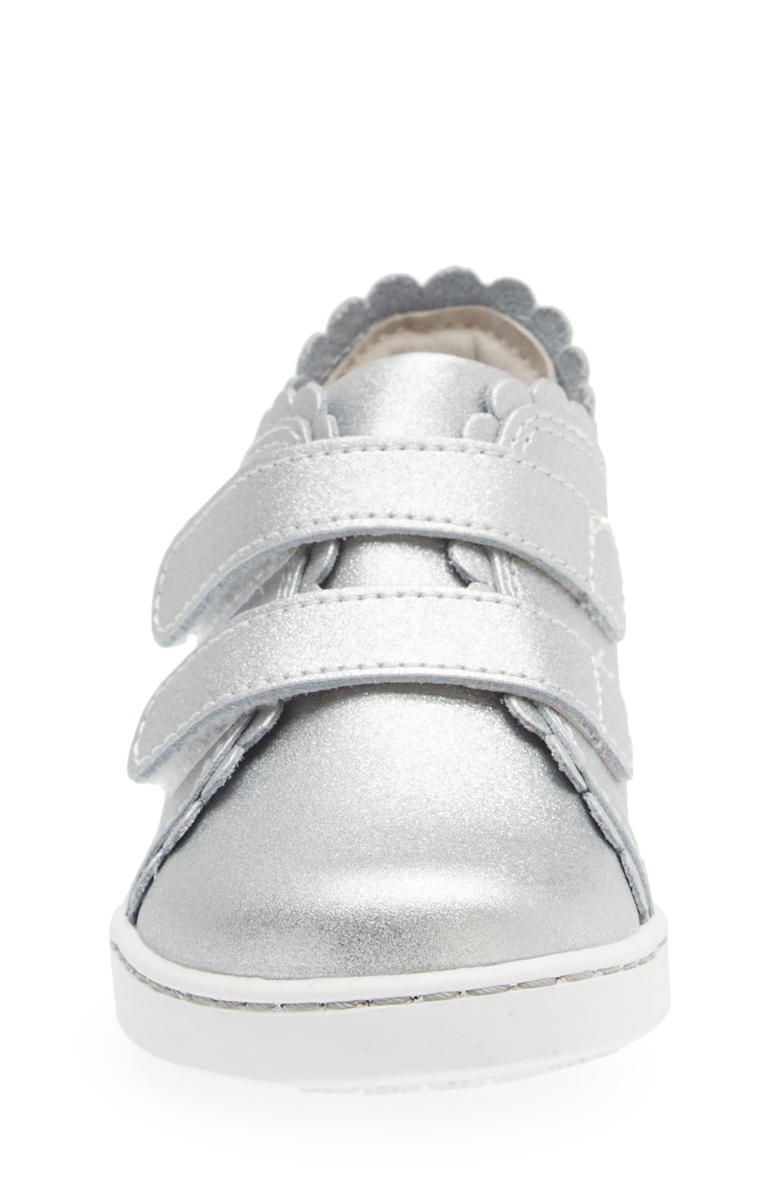 L'AMOUR Caroline Scallop Sneaker, Alternate, color, Silver
