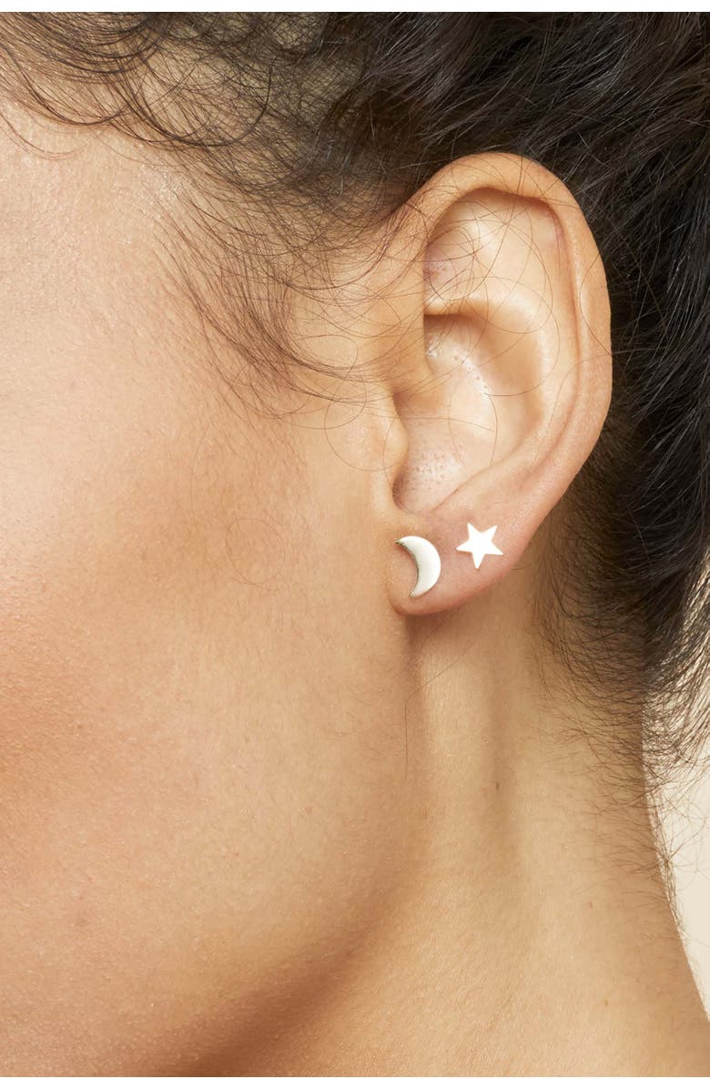 Oradina 14K Yellow Gold Night Sky Studs, Alternate, color, Yellow Gold