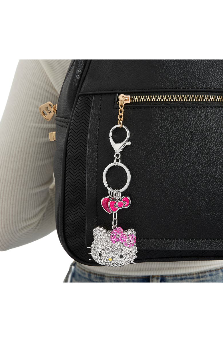 Hello Kitty Crystal Cluster Pavé Bag Charm Keychain, Alternate, color, Clear Crystal, Pink