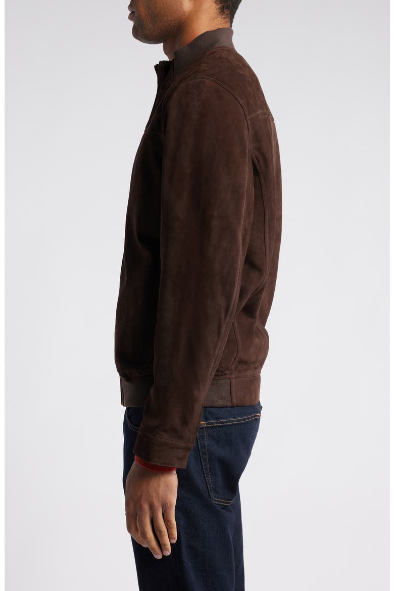 Suede Bomber Jacket, Alternate, color, BROWN MOLE