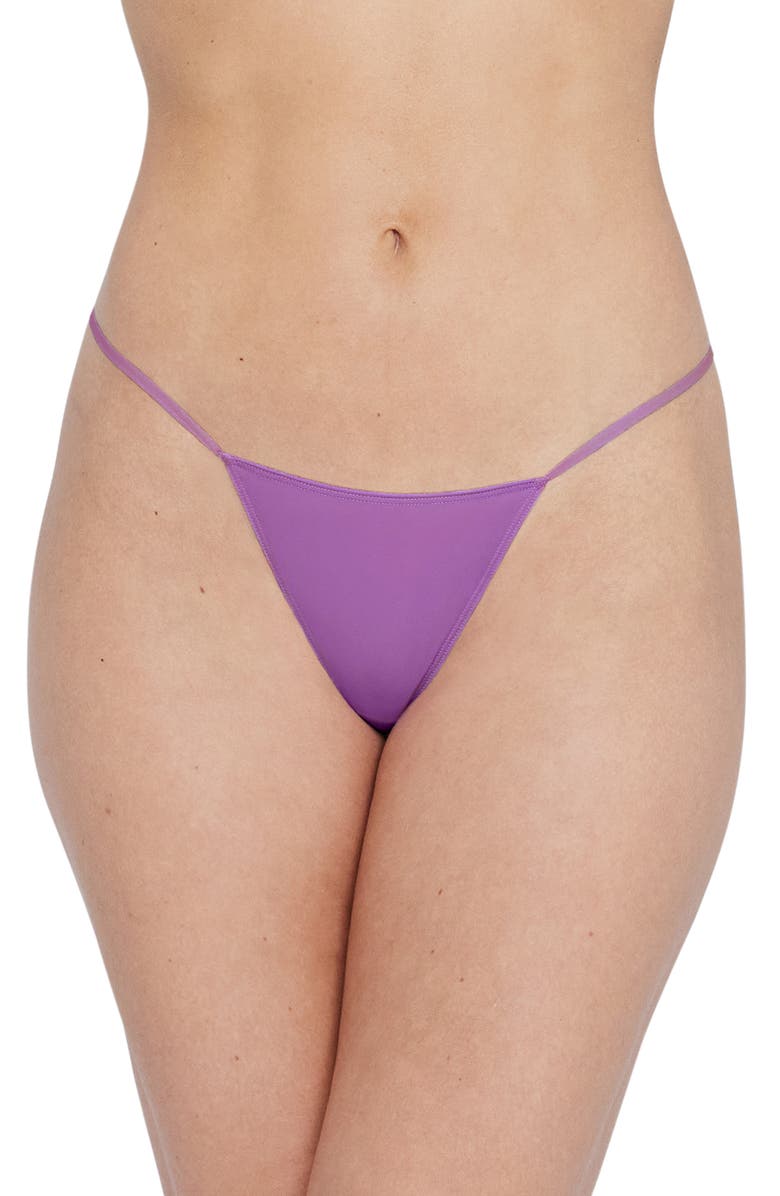 Skarlett Blue Obsessed Lace Trim Jersey Babydoll Chemise & Thong, Alternate, color, Lily/ White