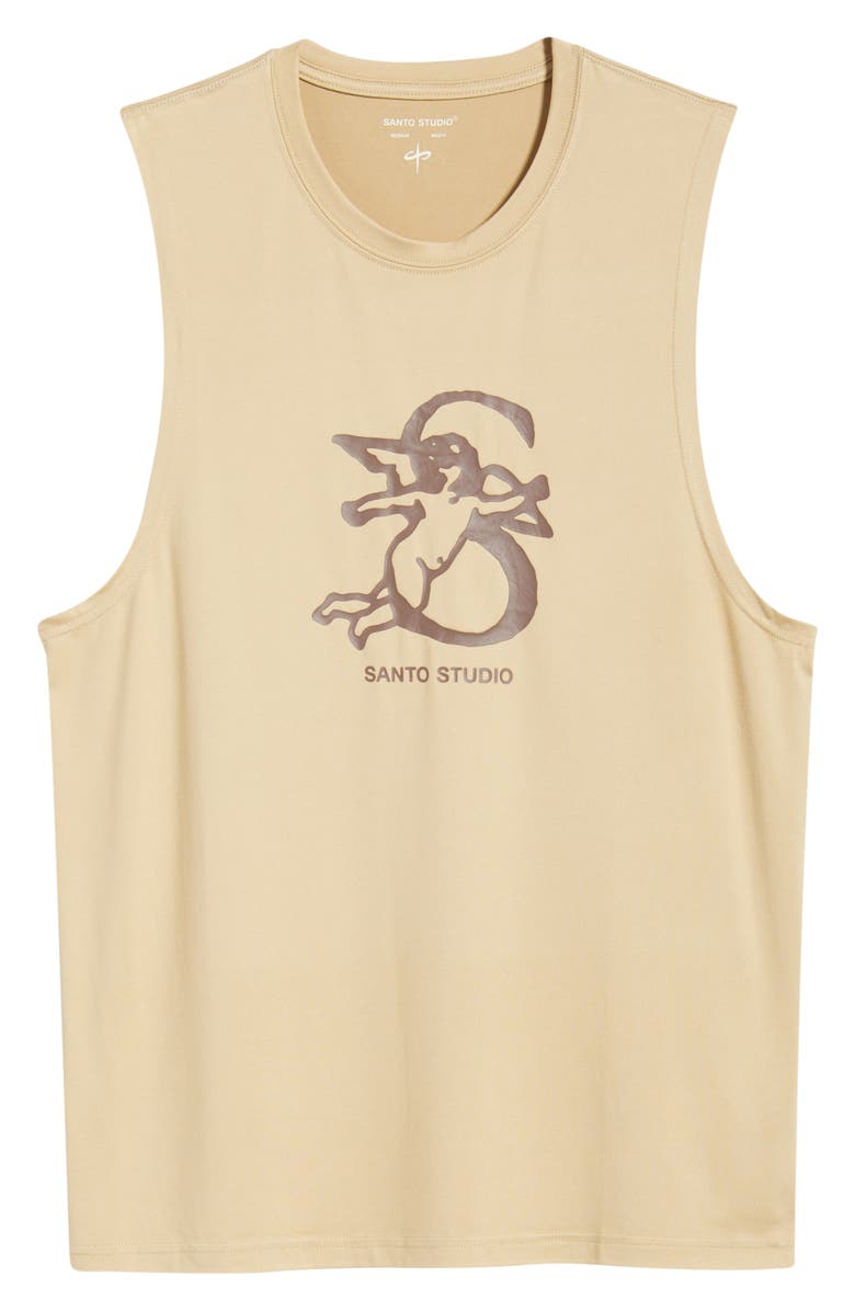 SANTO STUDIO Tempo Angel Tank, Alternate, color, Calm Brown