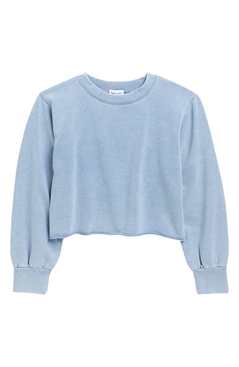 Kids' Frayed Hem Sweatshirt (Big Kid)