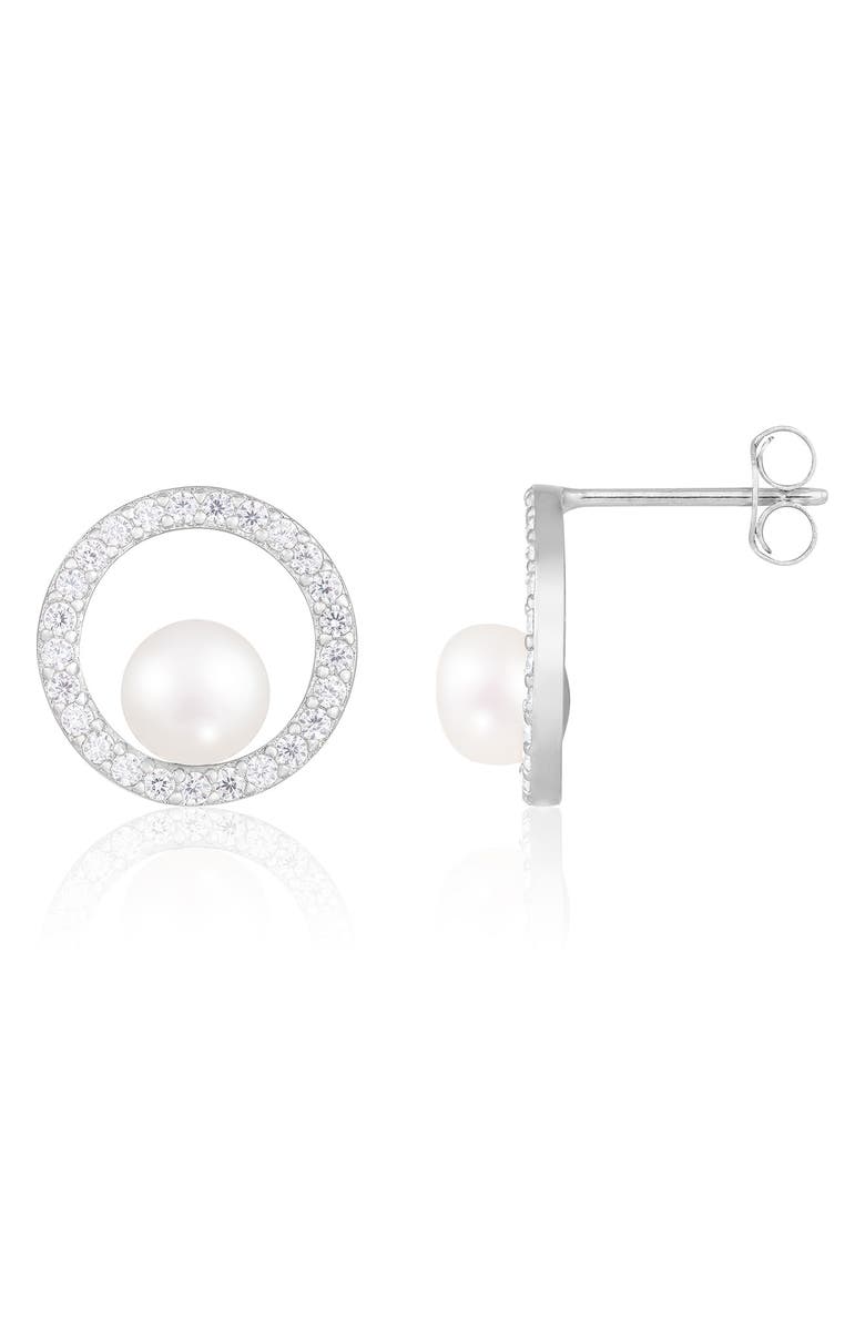 SPLENDID PEARLS Freshwater Pearl Stud Earrings, Alternate, color, White