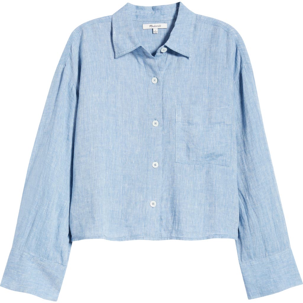 Madewell Alice Curved Yoke Shirt In Blue