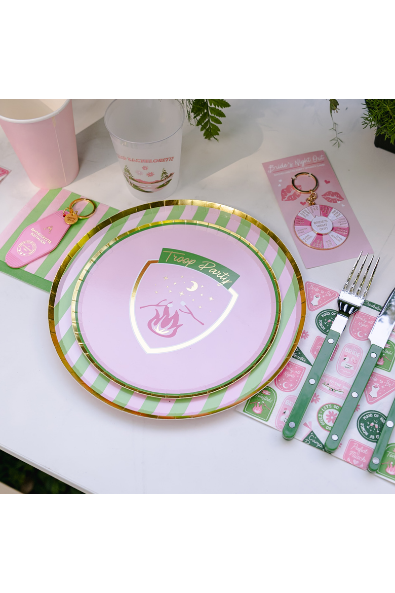 Camp Bachelorette Stripe Cocktail Napkins, Alternate, color, Assorted Pre-Pack