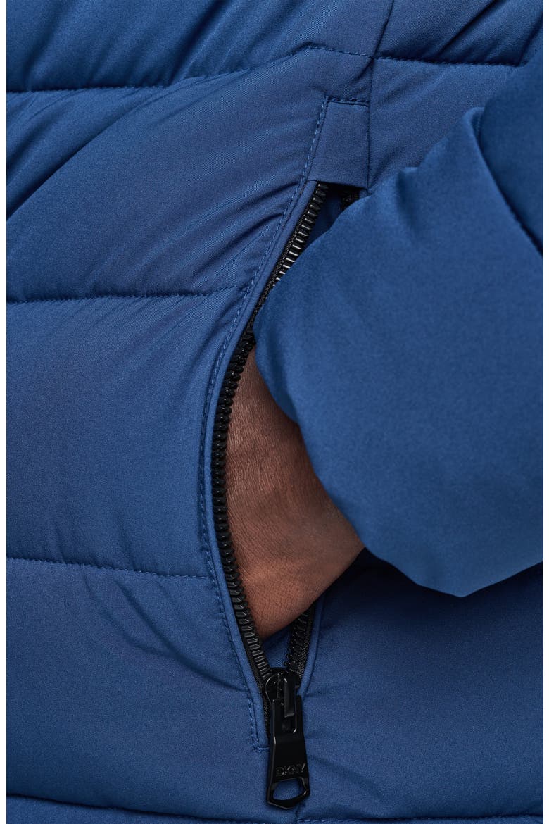 Stretch Puffer Jacket, Alternate, color, DENIM BLUE