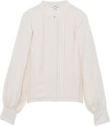 Reiss Maddie Pleated Button-Up Top